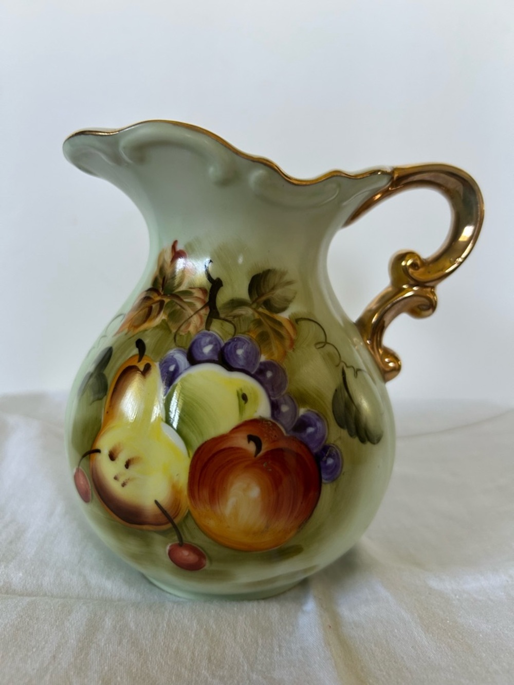 Vintage Lefton Floral Design Creamer Or Pitcher Model # 6280